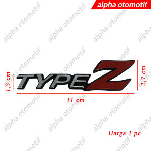 Emblem Bagasi Tulisan Type Z Mobil honda City Z SX8 11 cm Car