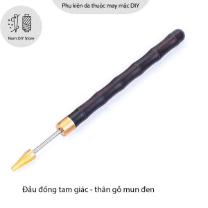 Bút Lăn Sơn Cạnh Viền Da Đồng Thau Thân Gỗ Đàn Hương Mun Đen Dụng Cụ Làm Đồ Da Túi Xách Ví Dây Nịt Thủ Công Handmade DIY