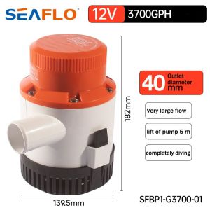 SEAFLO 12V&24V Large Flow DC Marine Bilge Pump Submarine Water Pump For Fishing Boat and Marine