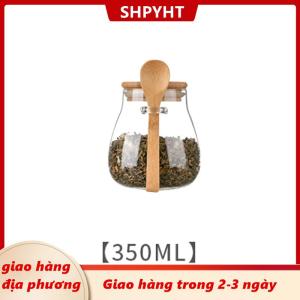 [COD] SHPYHT Giao hàng địa phương Kín container cho thực phẩm lưu trữ chậu lọ thủy tinh với nắp kín container đường và trà lon kín nhà bếp cà phê lọ