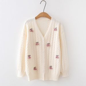 Camella | Berry Knit Cardigan Outerwear Rajut
