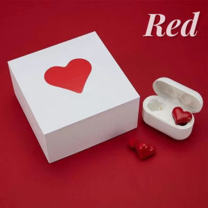 Cute Heart Shape Bluetooth Earphones TWS Wireless Earbuds IPX6 Waterproof Noise Cancelling For Calls