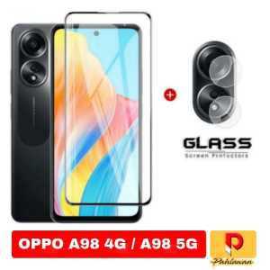PROMO PAKET 2 IN 1 Tempered Glass OPPO A98 4G / OPPO A98 5G 2023 / OPPO A77 4G / OPPO A77S 4G 2022 Anti Gores Kaca Screen Protector