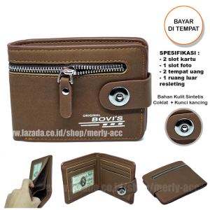 [ HARGA GROSIR ] Dompet Pria PU-premium 38810 Terbaru