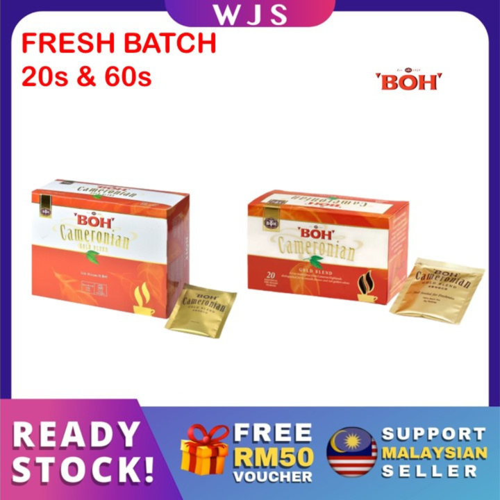 (FRESH BATCH) WJS BOH Cameronian Gold Blend Teabag 20’s/ 60’s Black Tea ...