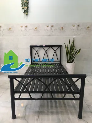 [HCM] Giường sắt mỹ nghệ kích thước từ 1m đến 1m8x2m mẫu 13 - Bảo An hàng giá xưởng lắp ráp vận chuyển tận nhà