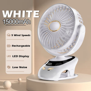 ✅100% Original Yoky 15000mAh Portable USB Rechargeable Clip Fan Strong Wind Table Fan 90° Rotation