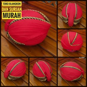 COD Blangkon lipat jogja warna merah samurai coklat jebeh dewasa murah