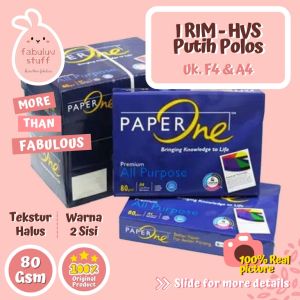 ( 500 Lembar ) Kertas HVS 1 Rim  80 gsm F4 A4 QTO B5