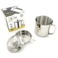 Oil Pot Gelas Saringan Minyak Dengan Tutup Bahan Stainless Steel GSF. 
