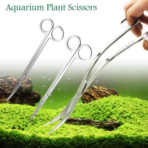 EQUOMT Straight/Curved/Wave Stainless Steel Aquascaping Cleaning Fish Tank Aquarium Plant Tool Aquatic Glass Cutter
