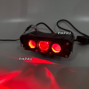 IBIRGHT ZE3M - Lampu Tembak 3 Mata Cahaya Biled Laser High Beam Blue Lens