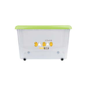 ESKIMO กล่องพลาสติกมีล้อ ลังเก็บของ 50L ลังใส่ของ ลังใส่เสื้อผ้า ลายน่ารัก สีสันสดใส 40 x 54 x 33 cm. รุ่น SBOX50