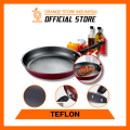 ORANGE Wajan Teflon Anti Lengket Diameter 26cm - Wajan Penggorengan Enamel Gagang Fry Pan  CG5. 