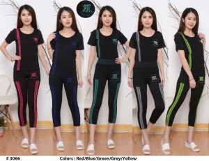 Floline Ols - Setelan Olahraga 7/8 / Baju Senam / Set Aerobic / Jogging 3066
