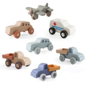 Baby Silicone Car Toys Montessori Baby Things Silicone Baby Teether Toy Car  0 12 Months Newborn Educational Toy Silicone Blocks