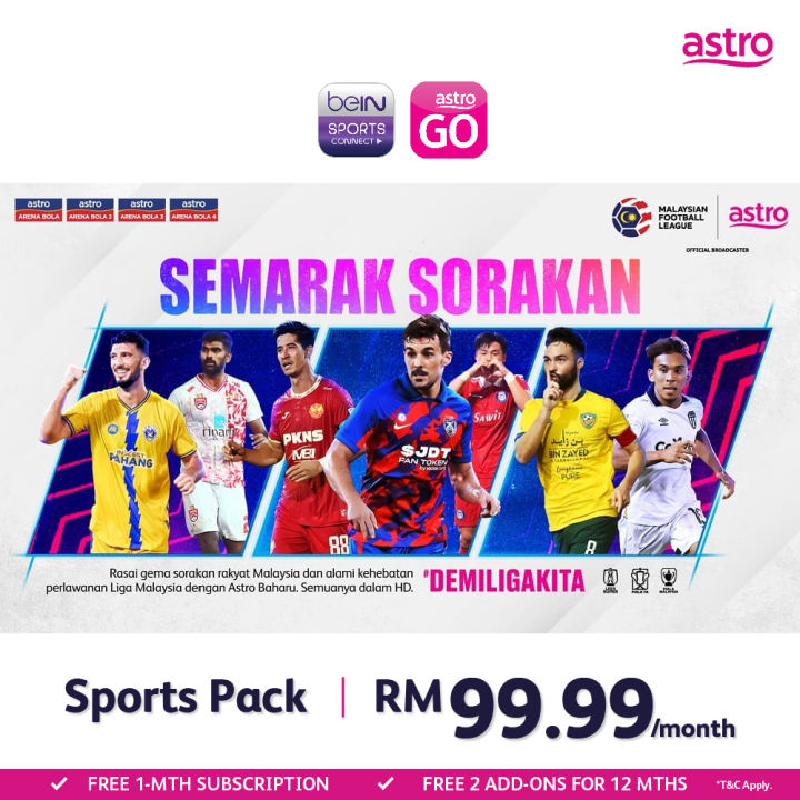 Astro Sports Pack TV Subscription Plan with Plug Play Ultra Box