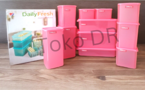 11 pcs Toples Set / Wadah Penyimpanan Makanan Plastik Tutup Kedap udara / Guna Bakti Unggul