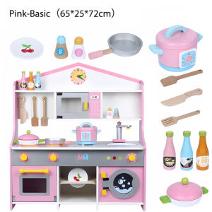 Montessori Wooden Kitchen Playset Japanese Style White Toy with 30+ Food  Pretend Cooking Role Play for Kids 3-6 Years