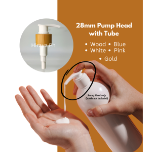 Hiraya Ph Pump Head Only 28mm/410 Replacement Lotion Bottle Tool/Pump Head and Tube only (Bottle not Included)