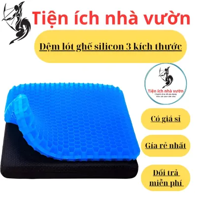 Đệm ngồi gel silicon tổ ong cao cấp nệm lót ghế 3D thoáng khí chống mỏi lưng ê mông nhiều kích cỡ. Có bọc đệm