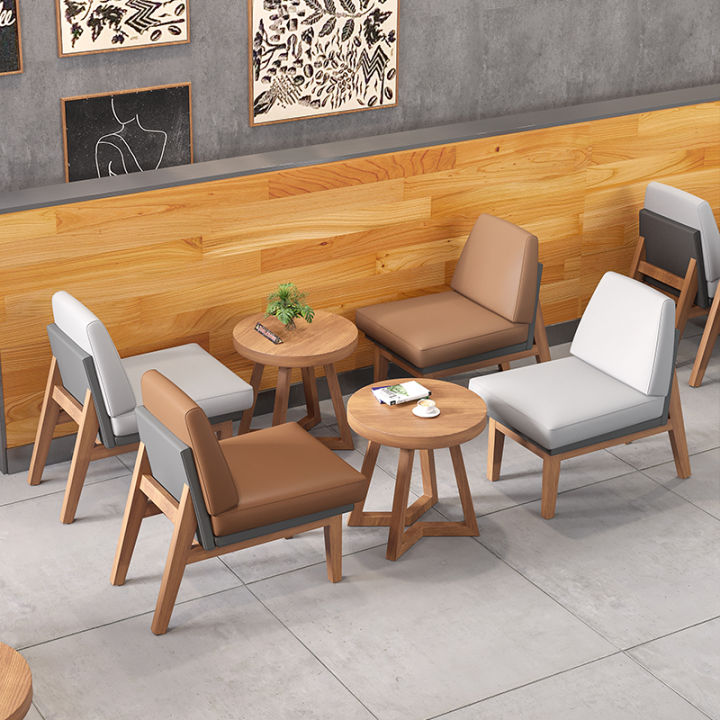 Leisure coffee shop sofa chair commercial rest area reception desk and