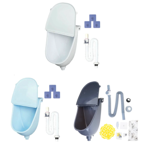 Wall Mounted Bathroom Urinal Spill Proof Flushing Urine Diverter Toilet With Hose for Small Space Easy to Install