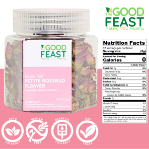 Rose Tea from Petite Rosebud Flower: Invigorating Bright Floral Brew | 30g