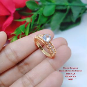 Cincin Perhiasan Aksesoris Lapis Emas Terlaris Termurah Titanium Tembaga Xuping