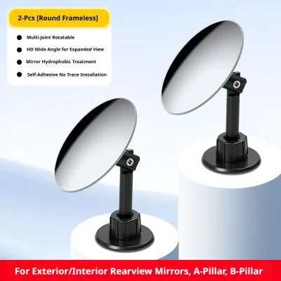 Semetal gương chiếu hậu ô tô 360 ° Điều chỉnh kính HD gương tránh điểm mù phổ đa năng góc rộng gương phụ