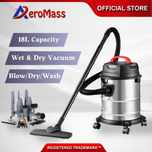 Aeromass Vacuum Cleaner Strong Suction Heavy Duty Vacuum Cleaner Dry & Wet Vacuum 3 In 1 Blower Dust mite 1500W 18Liters