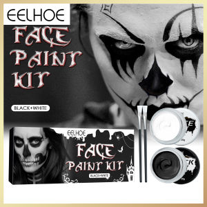 Eelhoe Body Paint Kit Halloween Makeup Drawing Vampire Zombie Skeleton Face Special Effects Party Horror Makeup Free Shipping Tattoo Football Makeup Dress Beauty Face Paint Palette With Brush Kit Halloween Makeup