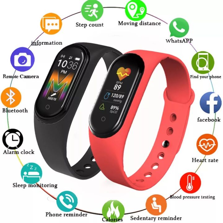 🔥M5 Smart Wristband calling Blood Pressure Monitor Heart Rate