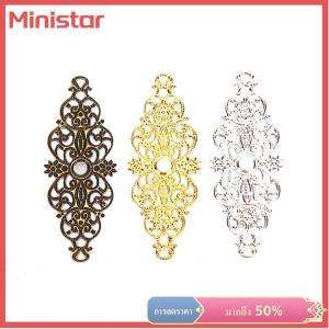 Ministar 20pcs Filigree Flower Wrap Connector งานฝีมือ DIY ตกแต่งเครื่องประดับ