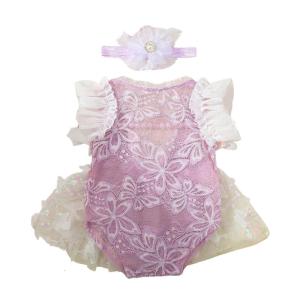 Baby Girls Photo Prop Outfit Knit Lace Romper And Stretchy Headband Newborn Portrait Studio Costume For Infants Photography essential