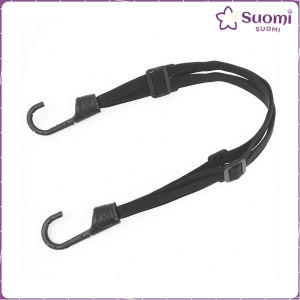 Suomi Motorcycle Strength Retractable Helmet Luggage Elastic Rope Strap with 2 Hooks 60cm