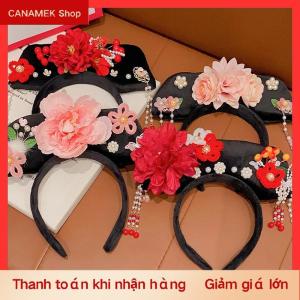 CS Hoa Trung Quốc Phong Cách Mũ Nón Tua Ngọc Trai Cổ Phong Cách Headband Công Chúa Tóc Hoop Hanfu Mũ Hanfu Tóc Clip Phụ Nữ
