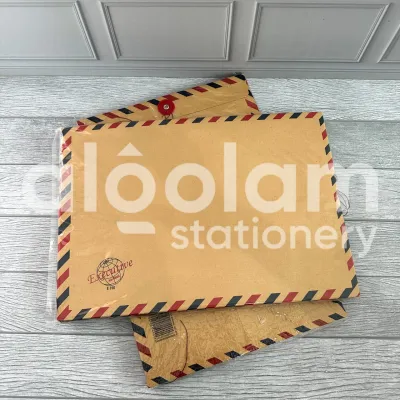 AlQolam SATU PACK ( 10 PCS ) Amplop Executive Tali 310 Amplop Coklat Air Mail Lamaran Kerja 310