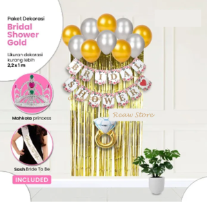 Paket Dekorasi Hiasan Balon Bridal Shower Bride To Be 05