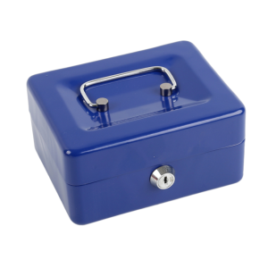 Locked Storage Box For Money And Valuables With Handle Easy Carry And Store