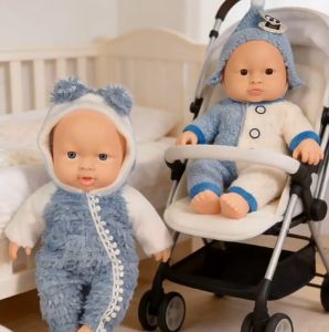 Búp Bê Nhựa Reborn 30 cm 12 Inch Bộ Đồ Gấu Xanh Dễ Thương Cho Bé