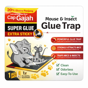 Lem Tikus Cap Gajah 70 Gram Jebakan Tikus Papan Glue Trap Murah Berbisa