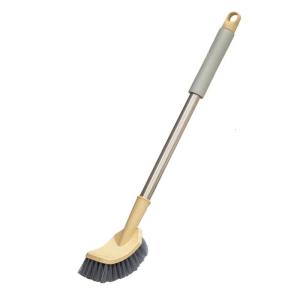 Bathroom Toilet Bowl Brush with Plastic Long Antislip Handle Curved Angled Cleaner Wall Hanging Scrubber Deep Cleaning Tool Household Gadget