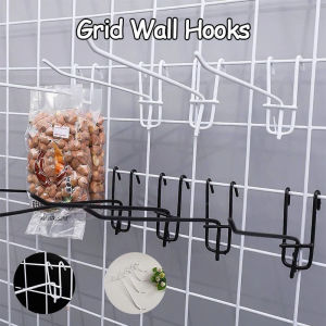 10Pcs Heavy Duty Screen Hooks Supermarket Shelf Hook Metal Universal Mesh Panel Hooks