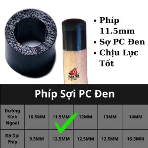 [THỊNH TÂM] Phíp Nhựa Phíp Đồng Bida Kèm Đầu Tẩy Da Bò Bi-A Gậy Bi-a 115mm - 12mm - 13mm [ PHÍP BIDA ]