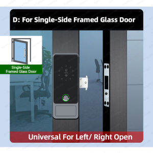 New RAYKUBE G18 Tuya Bluetooth Smart Glass Lock Fingerprint Electronic Digital Lock APP/IC Card/Password Unlock For Glass Door