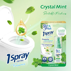 Purfresh Toilet Freshener Fragrance Spray | 20ml Essential Oil Toilet Odor Eliminator | Kills 99.99% Bacteria & Germs