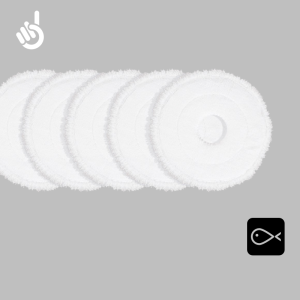 Blue Fish Hands-Free Cleaning Spin Mop - 2.2L Clean/Dirty Water Sep. Spin-Dry 360° Rotate Microfibre Wet/Dry