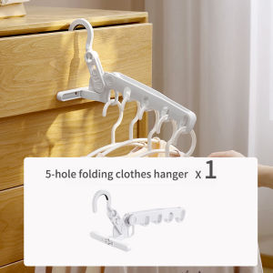 Thanh phơi quần áo du lịch nhỏ gọn móc áo gấp gọn 5 ngạnh cho khách sạn chuyến đi ký túc xá & Du Lịch móc treo quần áo đóng mở tiết kiệm không gian