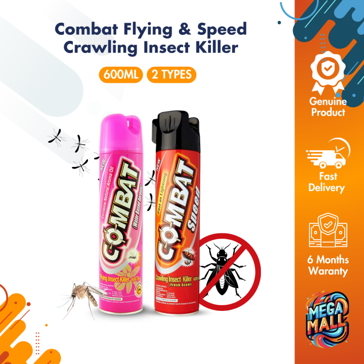 Combat Flying & Speed Crawling Insect Killer 600ml – Aerosol Spray ...